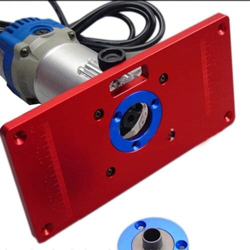Wood Router Table Insert Plate Woodworking Benches Multifunctional Aluminium Wood Router Plate Trimmer Engraving Machine Board