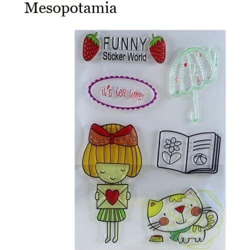 DIY Scrapbooking Its Tea Time Funny Stamp Seal Pirates Transparent Stamp Silicone Seals Card Making Decorative Crafts Sewing