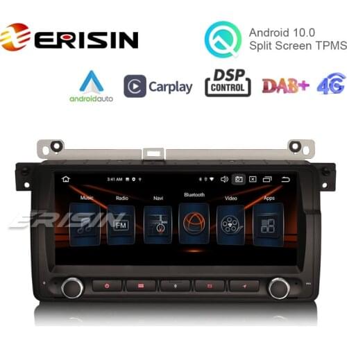 Erisin 8146 8.8 Inch Octa-Core Android 10.0 Car Stereo CarPlay & Auto GPS DSP DAB+ for BMW 3er E46 318 320 325 M3 MG ZT Rover75