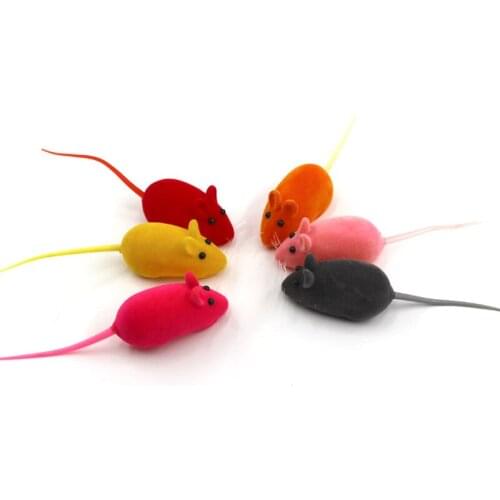 Pet Cat Toy False Mouse Colorful Soft Funny Cute Little Mice Kitten Playing Toys CLH@8