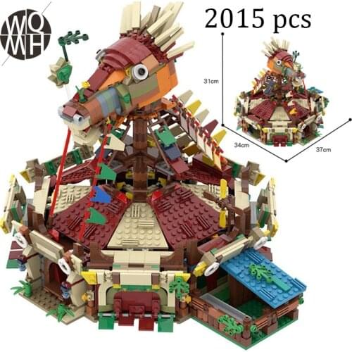 MOC Zelda Breath of the Wild Building Blocks Bricks Stable Architecture Creative Ideal Bricks Educational Toys Children Gift