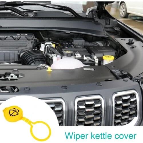 Fuel Tank Cover Mini Well-sealed ABS 68225063AA Windshield Washer Fluid- Reservoir Tank Cap for Car