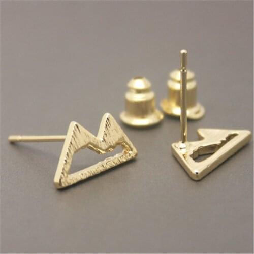 Fashion peaks stud earrings Peaks of the personality model stud earrings Simple and beautiful scenery stud earrings
