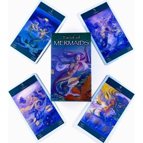 Tarot Of Mermaids Leisure Party Table Game High Quality Fortune-telling Prophecy Oracle Cards With Guide Book