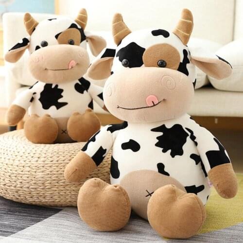 2020 New Plush Cow Toy Cute Cattle Plush Stuffed Animals Cattle Soft Doll Kids Toys Birthday Gift for Children