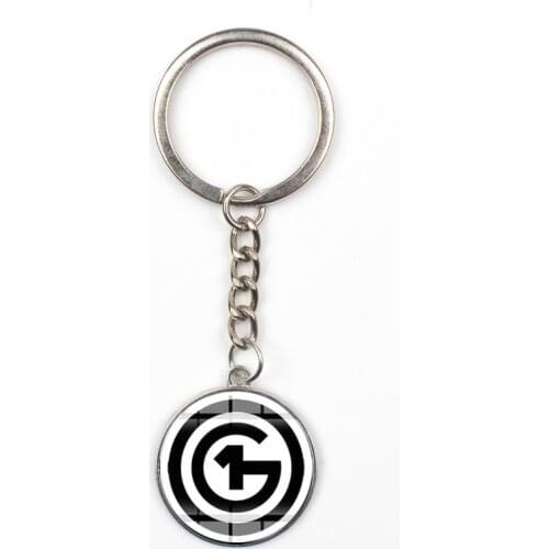 New O1G Key Chain Hungarian Classic Logo Glass Dome Pendant Keyring Wallet Car Key Jewelry Keychain Porte Clef Souvenir Gift