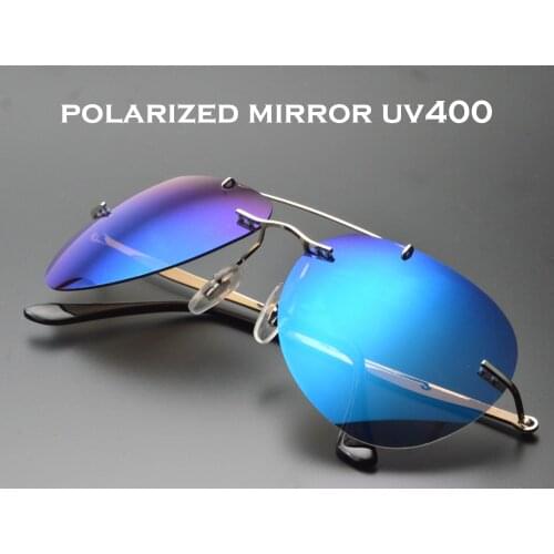 LIMITED!!! CLARAVIDA MEN WOMEN AVIATION RIMESS BLUE MIRROR UV400 POLARIZED WITH CASE SUNGLASSES