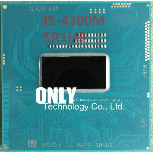 Free Shipping Original intel CPU Core processor I5-4300M SR1H9 2.6G 3M Cache I5 4300M 2.6G to 3.3G PGA946 for HM87
