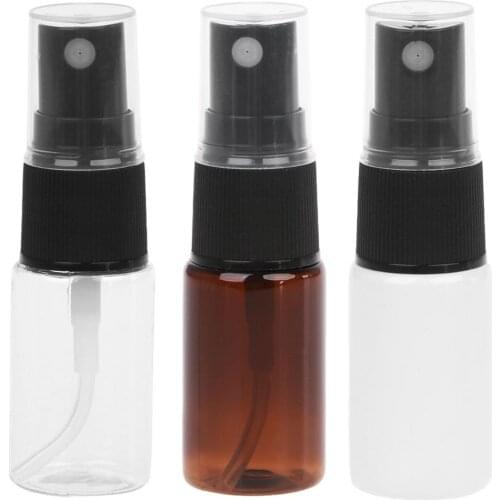 10ml Portable Travel Refillable Bottle Perfume Atomizer Pump Spray Empty Bottle Pump White,Brown,Clear