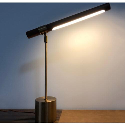 Postmodern Copper Gold Table Lamp Bed Room Decoration Led Desk Lamp for Study Eye Protection Reading Lamp Creative Beside Lamp