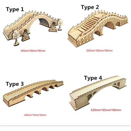 Sand Table Model Bridge Assembly Landscape Bridge Mini Three Holes Bridge Model