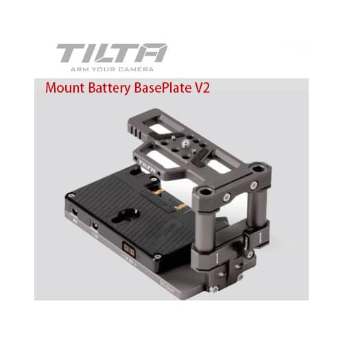 Tiltaing Gold Mount Battery Baseplate V2 for BMPCC 4K 6K GH5 A7 A9 S1H Z CAM Fuji XT3 camera cages TA-BSP2-AB-G
