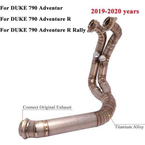 Titanium Alloy Slip On For DUKE 790 890 Adventure R Rally Motorcycle Exhaust Escape Front Link Pipe Connection Original Muffler