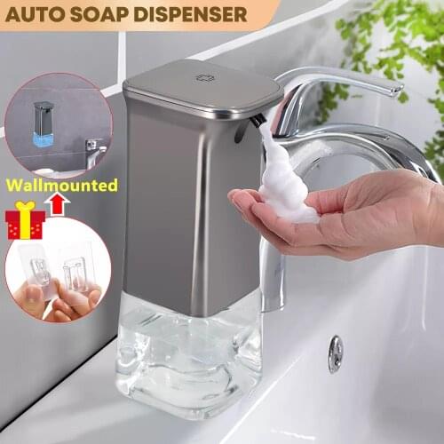 Intelligent Automatic Liquid Soap Dispenser Induction Foaming Hand Washing Washer Device for Kitchen Bathroom (Without Liquid)