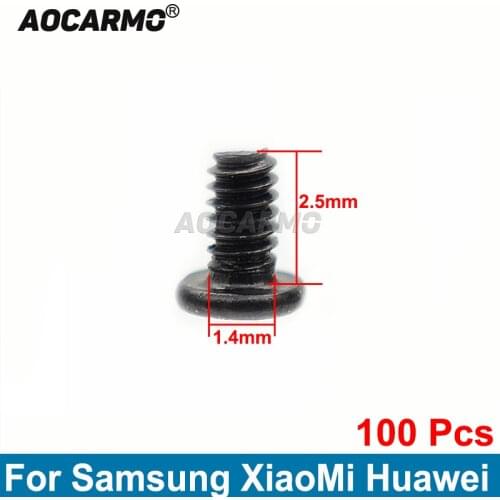 Aocarmo 1.4mm*2.5mm Black/Silver Motherboard Screws Middle Frame Screw Inside Bolt For OnePlus For XiaoMi For Huawei For Samsung