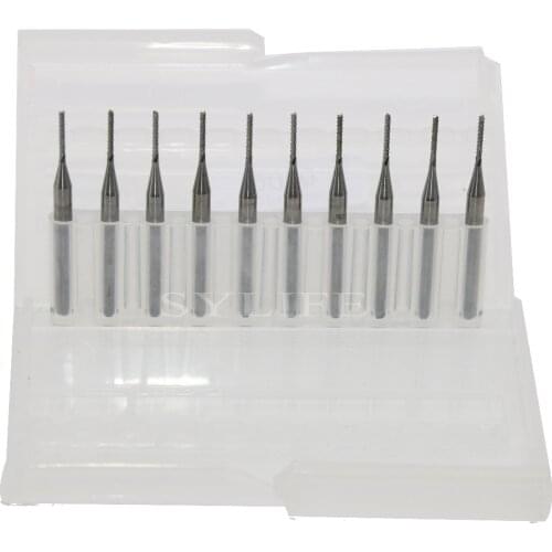 1.1mm Tungsten Steel CNC/PCB End Mill Engraving Bits Wear-resistance 10pcs