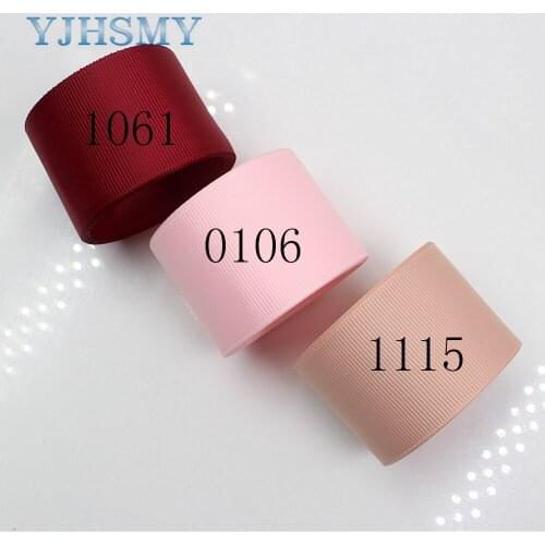 YJHSMY J-171109-L38MM,38 mm 10 yards Solid Color Ribbons Thermal transfer Printed grosgrain Wedding Accessories DIY materials