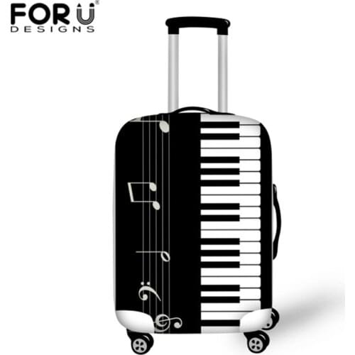 FORUDESIGNS Luggage Protective Cover Music Piano Print Travel Accessories for 18-30 Inch Trolly Suitcase Cover Dustproof Bags