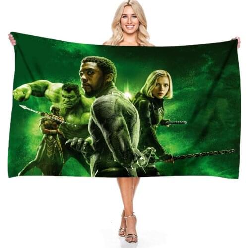 Green The Avengers Adult Beach Towel Bath Towel 3d Iron Man Captain America Bathroom Towels Microfiber Travel Outdoor Blankets