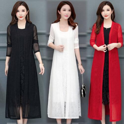Women Summer Mesh Blouse Sun Protection Sheer Long Cardigan Solid Jacket Coat Female Long-Sleeve Casual Ice Silk Shawl Top Y580