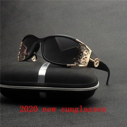 2020 new UV400 Polarized Sunglasses Women Luxury Brand Sexy Crystal Ladies Retro Goggle Polarized Driving Shades with box NX