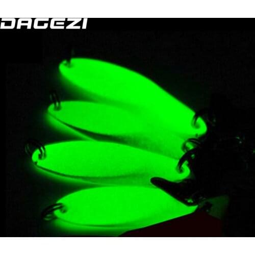DAGEZI hard metal hard lure luminous minnow popper crank bait metal sequins winter fishing lure hook sea fishing tackle