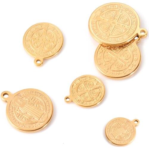 10Pcs Religious Stainless Steel Virgin Mary Jesus Christian Charm Pendant DIY For Jewelry Makings Connectors Accessories