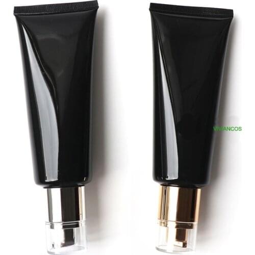100ml Black Airless Pump Plastic Soft Tubes Empty Cosmetic Cream Emulsion Lotion Packaging Containers