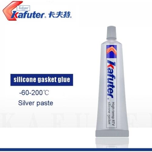 2pcs Kafuter 85g Free Of Gasket Silver Glue Sealant For Automobile Hardware Electronic Mechanical Chemical Equipment Seal Glue