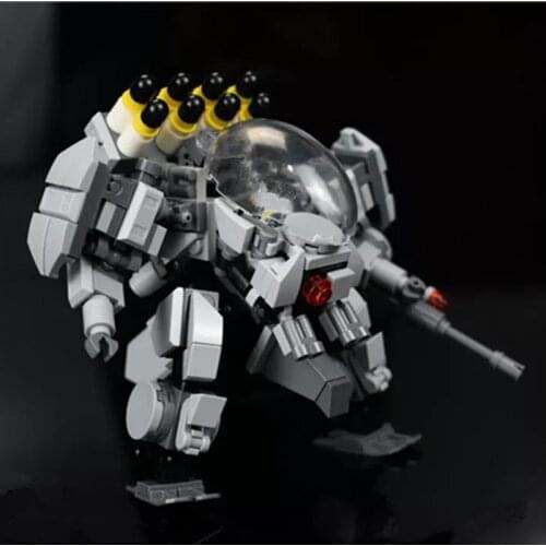 288Pcs+ 11cm STEM MOC Mecha Alpha Model Small Particle Building Blocks Educational Toy