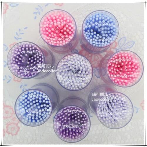 High qualiy 1 pack (100pcs/pack) disposable cotton swab dedicated eyelash removable swab eyelash extension micro brushes