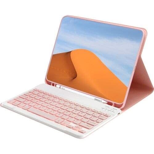 BT3.0 Keyboard Keyboard Case with 7 Color Backlight Detachable Pen Slot Compatible with iPad Pro 11(2018/2020)