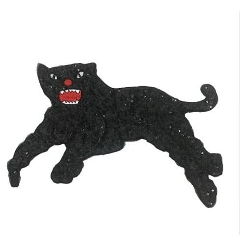 Black Sequins Leopard Patches Large Lace Applique Embroidery Sewing Supplies DIY Decoration Accessories Iron on Patches