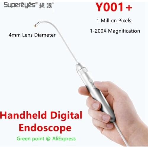 Supereyes Y001+ Adjustable Focus 4mm Tube Electronic Endoscope USB 2.0 Pet Ear Nose Throat Oral Inspection Endoscope Microscope