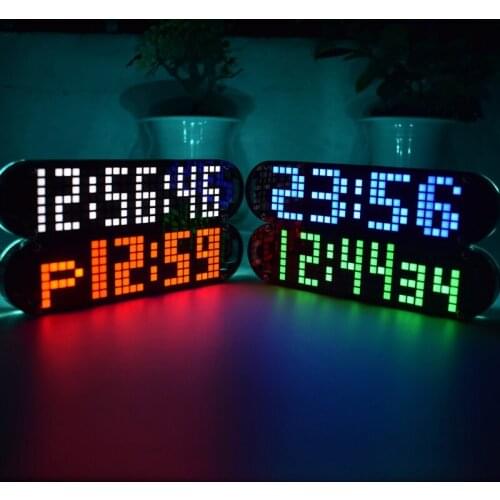 DS3231 Multifunction Alarm Clock LED Dot Matrix Animation Effects DIY Kit Gifts