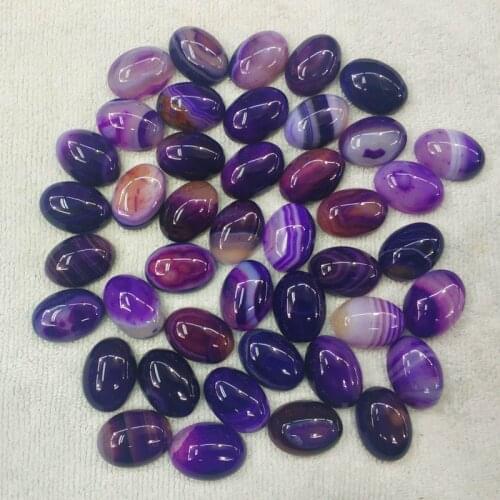 2019 Fashion good quality natural purple stripe Onyx Oval CABOCHON 13x18mm beads for jewelry making wholesale 30pcs/lot free