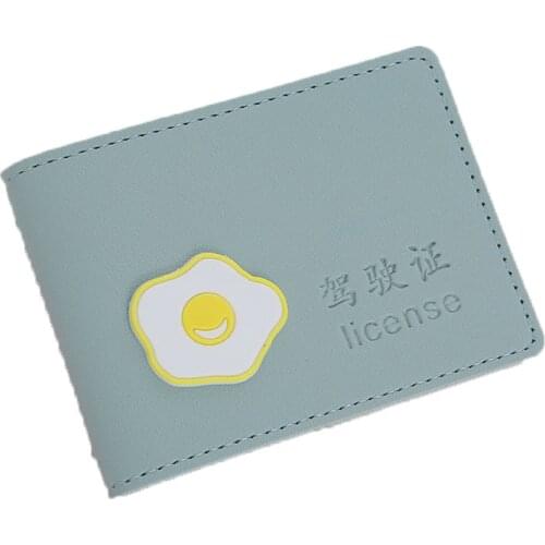 Fashion Shell Driving License Ultra-Thin Leather Case Unisex Solid Color Id Pass Certificate Folder Wallet Business Card Holders