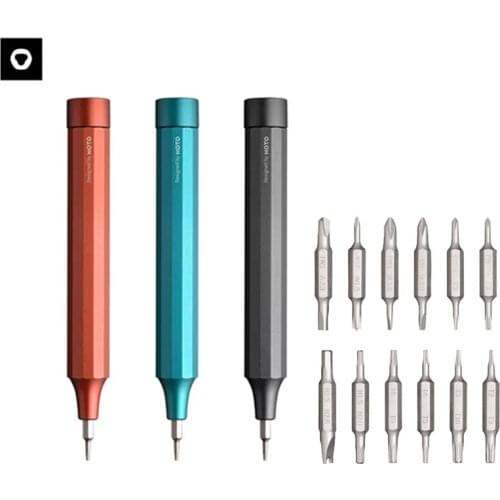 2021 Newest HOTO 24 in 1 Precision Screwdriver Aluminum Alloy Magnetic bit storage Pen-shaped Portable 24 Models of Steel Bits
