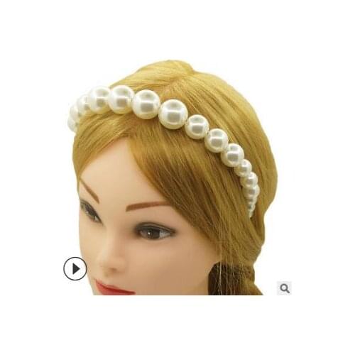 60pcs/lot DIY Sliver 2 Size Handmade Beads Headband Highlighting Pearl Head Bands Hair Styling Tools Accessory HA883