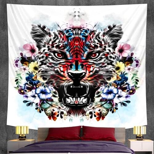 Psychedelic scene home art decoration animal tapestry Hippie Bohemian decoration sheet sofa blanket wall decoration yoga mat