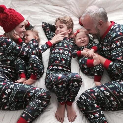 2020 Family Matching Christmas Pajamas Mom and Daughter Mother Daddy Baby Girl Boy Family Family Look Christmas Clothes