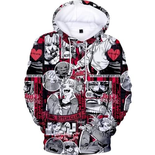 3D Comic My Hero Academia Hoodies Men Sweatshirt Women Tops Autumn Hip Hop Hooded Fashion Boys Girls Cartoon Pullovers Outwear