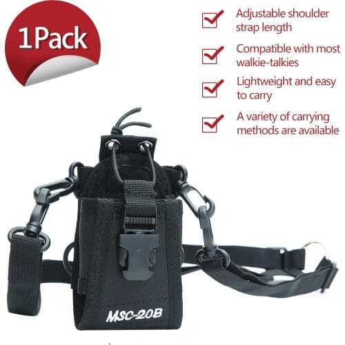 ABBREE Universal Walkie Talkie Nylon Case Holder Pouch Anti-Sway Strap for Baofeng UV-5R Radio HYT Woxun Quansheng Two Way Radio