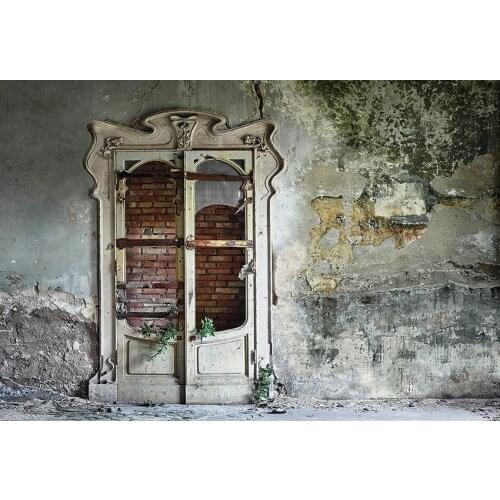 Scruffy house photo background vinyl old door photo-shot backdrops for photography studio portrait accessories fotografia LV-816