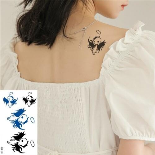 Waterproof Temporary Tattoo Stickers Elf Angel fake Tattoo Geometric Animal Flash Tattoo Hand Back Foot for Girl Women Men