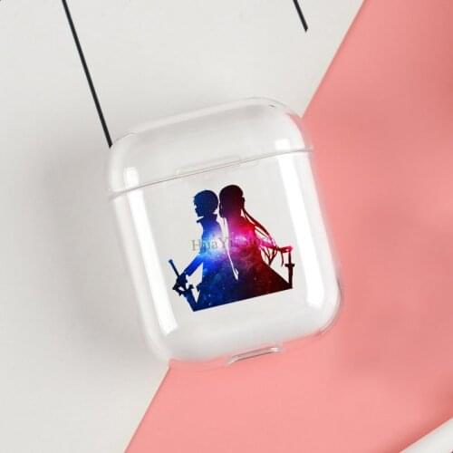 Sword Art Online Asuna & Kirito Soft TPU Case For Apple Airpods 1/2 Protective Cases Bluetooth Wireless Earphone Cover