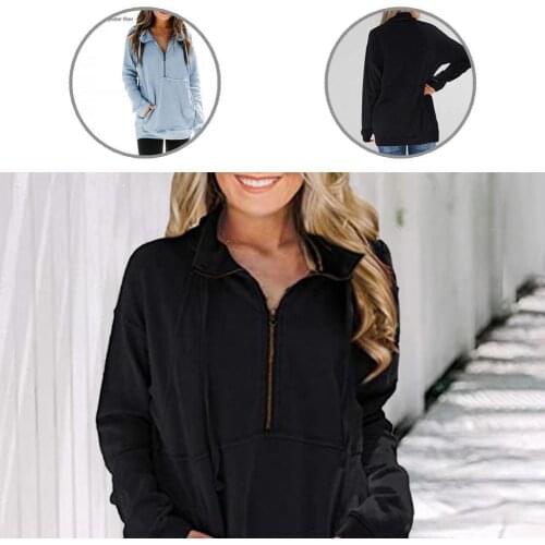 Women Casual Solid Color Drawstring Sweatshirt Lady Sweatshirt Long Sleeve for Daily Wear