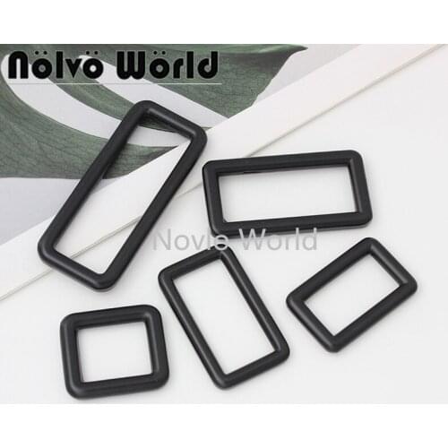Nolvo World 5-20-100pcs Black color 38X15.5mm 1.5" casting rectangular ring buckle for bag strap,1.5" Handcrafted Ring Buckles