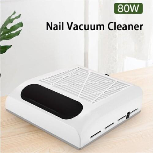 4 Colors Vacuum Cleaner for Manicure Strong 80W Nail Vacuum Cleaner Manicure Nail Vacuum Nail Dust Collector Nail Dust Vacuum