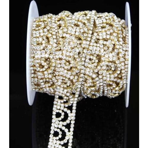 5Yards Diamante Strass Rhinestone Chain Crystal Claw Rhinestone Cup Chain Trims DIY Crafts